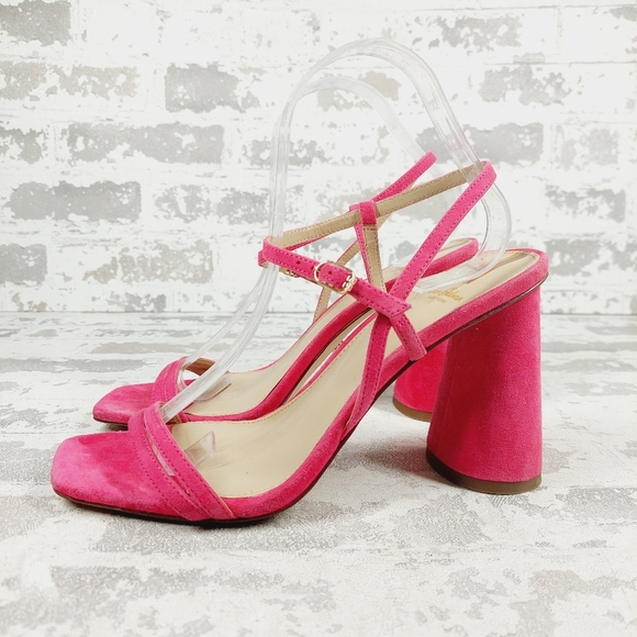 Sam Edelman Kit Square Toe Slingback Strap Cylindrical Block Heel Sandals H755 - Picture 1 of 14
